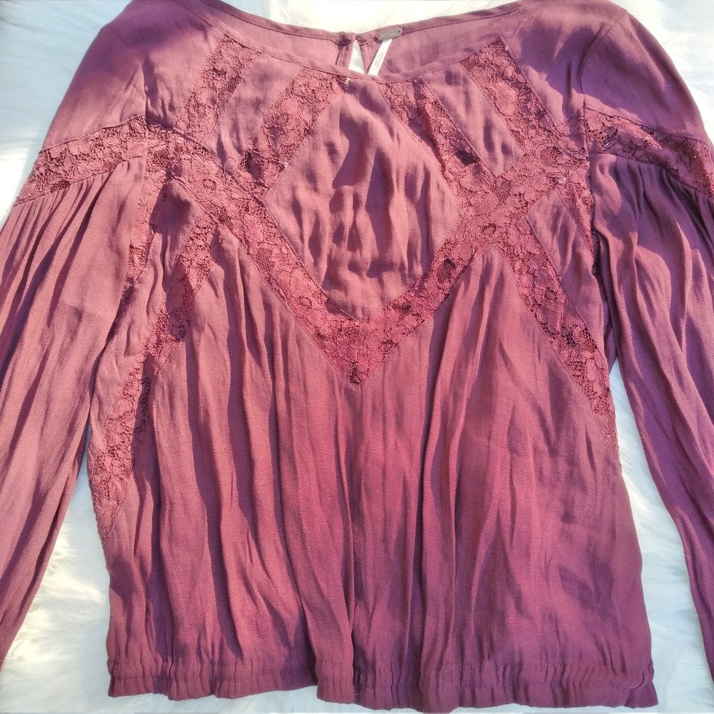 Free people Geometry Lesson peasant blouse Top - Picture 3 of 11